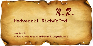 Medveczki Richárd névjegykártya